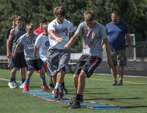 Quick Foot Action With Big Kids